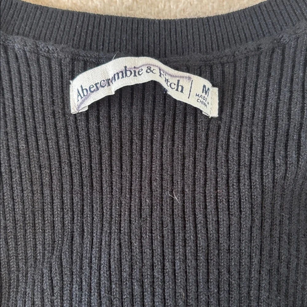 Abercrombie & Fitch  Black Cutout‎ Ribbed Tank Midi Dress Size M